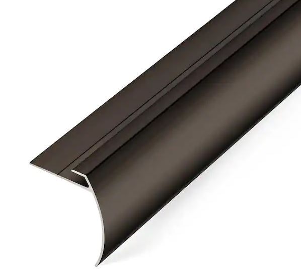 Photo 1 of ***USED - COVERED IN SCRATCHES***
(Pack of 3) TrimMaster Aluminum Tap Down Stair Nosing Transition Strip, Dark Bronze, 8mm 1.75 in. X 74 in.