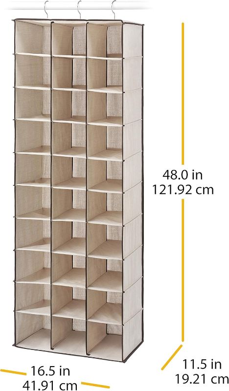 Photo 4 of (READ FULL POST) Whitmor 30 Section Hanging Shoe Shelves, Tan