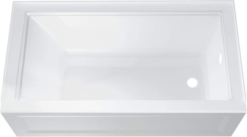 Photo 1 of ***STOCK PHOTO FOR REFERENCE ONLY - ACTUAL ITEM MAY DIFFER - SEE COMMENTS***
54" x 36" Bathtub-Right Drain, White Finish, Plastic Construction, White, with Adjustable Legs