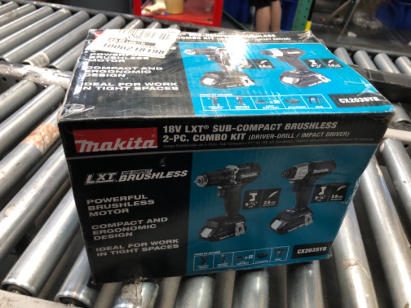 Photo 4 of **USED FOR PARTS ONLY NON-REFUNDABLE**Makita 18V LXT Sub-Compact Cordless Brushless 2 Tool Combo Kit