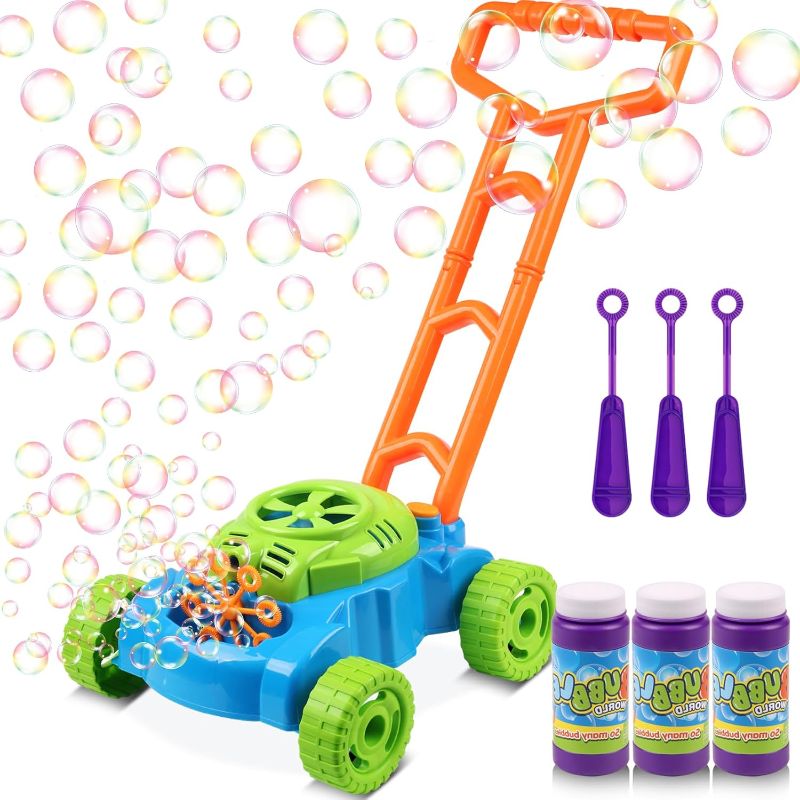 Photo 1 of **BUBBLE BLOWER DOES NOT WORK**
Lydaz Bubble Lawn Mower for Toddlers 1-3, Kids Bubble Blower Maker Machine, Outdoor Summer Push Backyard Gardening Toys, Halloween Birthday Gifts Toys for Preschool Baby Boys Girls Age 1 2 3+ Year Old
