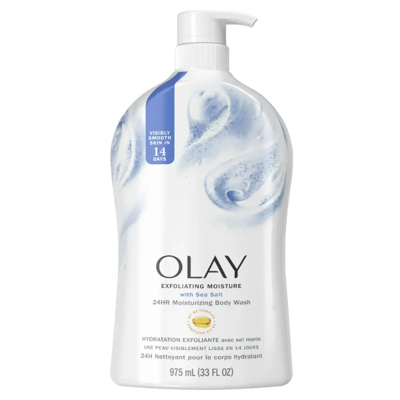 Photo 1 of ***NON REFUNDABLE*** **two pack bundle** Olay Exfoliating Female Body Wash with Sea Salts, 30 fl oz
