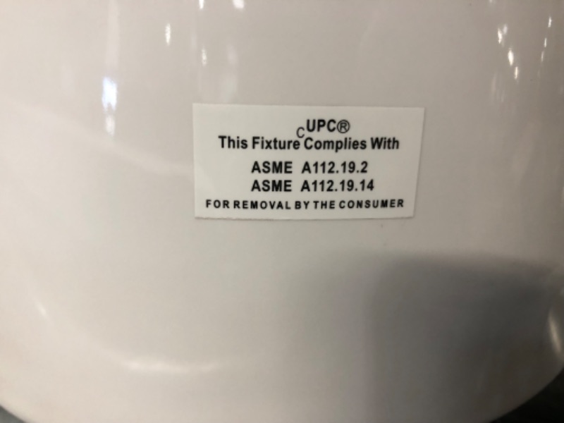 Photo 11 of ***USED - LIKELY MISSING PARTS - UNABLE TO VERIFY FUNCTIONALITY***
Glacier Bay 12 inch Rough In Two-Piece 1.1 GPF/1.6 GPF Dual Flush Round Toilet in White Seat Included