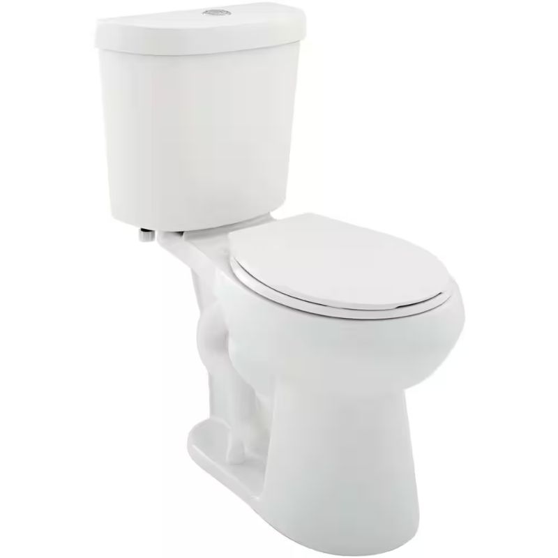 Photo 1 of ***USED - LIKELY MISSING PARTS - UNABLE TO VERIFY FUNCTIONALITY***
Glacier Bay 12 inch Rough In Two-Piece 1.1 GPF/1.6 GPF Dual Flush Round Toilet in White Seat Included