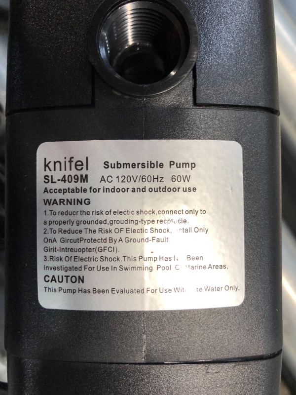 Photo 3 of (READ FULL POST) Submersible Pump 880GPH (3500L/H 60W) Ultra Quiet with Dry Burning Protection 10.2ft High Lift for Fountains, Hydroponics, Ponds, Aquariums & More.