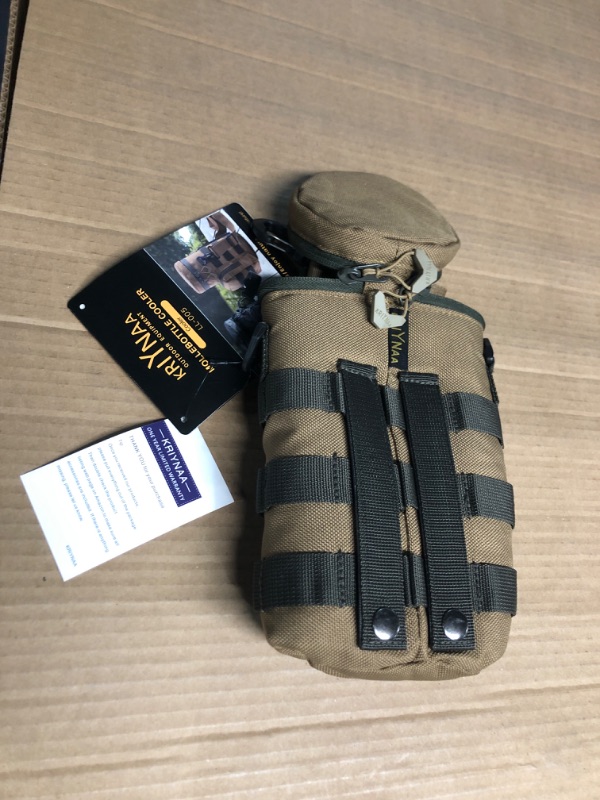 Photo 2 of ***STOCK PHOTO REFERENCE ONLY***
Tactical Army Water Bottle Bag Sport Outdoor Activity Rock Climbing, Cycling, Walking Tour Kettle Bag Cooler L-Brown