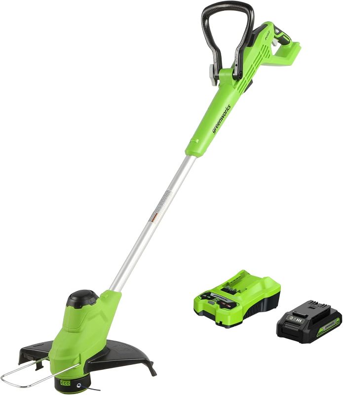 Photo 1 of ***USED - NO BATTERY - UNABLE TO TEST - DIRTY - SEE PICTURES***
Greenworks 24V 11" Cordless TORQDRIVE™ String Trimmer, 2.0Ah USB Battery and Charger Included