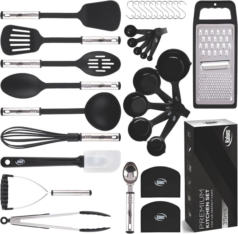 Photo 1 of 
Kitchen Utensils Set 35 PCS Cooking Utensils Set, Nonstick and Heat Resistant Nylon Stainless Steel Silicone Spatula Set - Kitchen Gadgets Home Essentials.