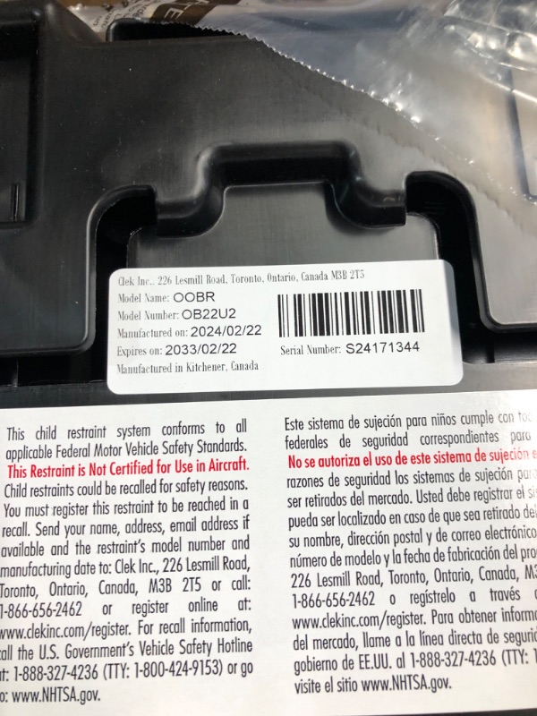 Photo 1 of Clek Oobr High Back Booster Car Seat with Rigid Latch, Marshmallow (Crypton C-Zero Performance Fabric)