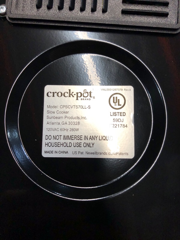 Photo 3 of Crock-Pot 7-Quart Slow Cooker, Portable Programmable with Timer