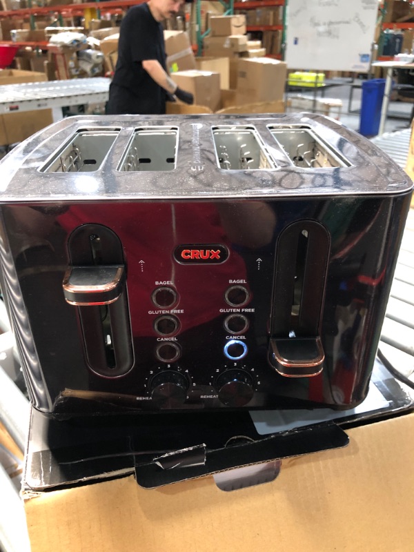 Photo 1 of Crux (14807) 4 Slice Toaster Black Stainless Steels
