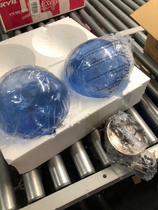 Photo 2 of **UNABLE TO TEST**
Blue Glass Pendant Lights Kitchen Island Lighting Globe Pendant Light Fixtures Blue(Pack of Two) 7.87in