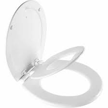 Photo 1 of **OPEN BOX - APPEARS UNUSED**
Bemis 1500EC 390 Toilet Seat with Easy Clean & Change Hinges, Elongated, Durable Enameled Wood, Cotton White