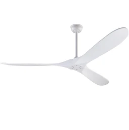 Photo 1 of **UNABLE TO TEST**
BOOSANT 72” Ceiling Fans Without Light, Solid Wood Ceiling Fan Deep White 72 INCH White