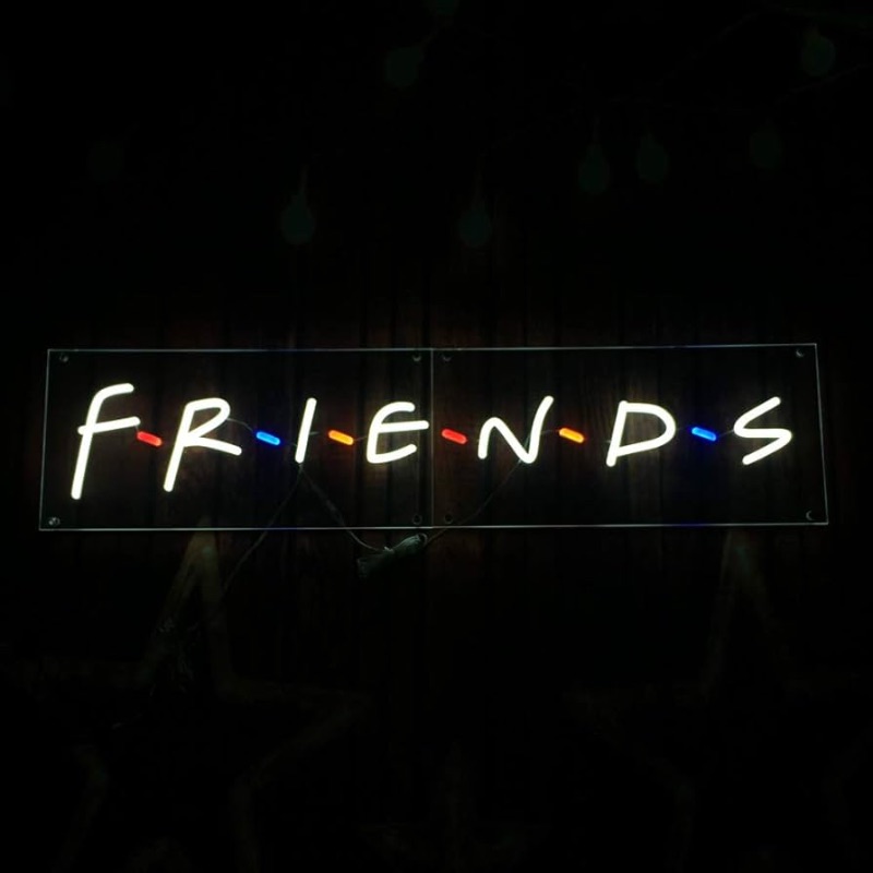 Photo 1 of Large Friends Neon Light Sign, Friends Logo Wall Decor LED Lights Sign (43×10.24inch)