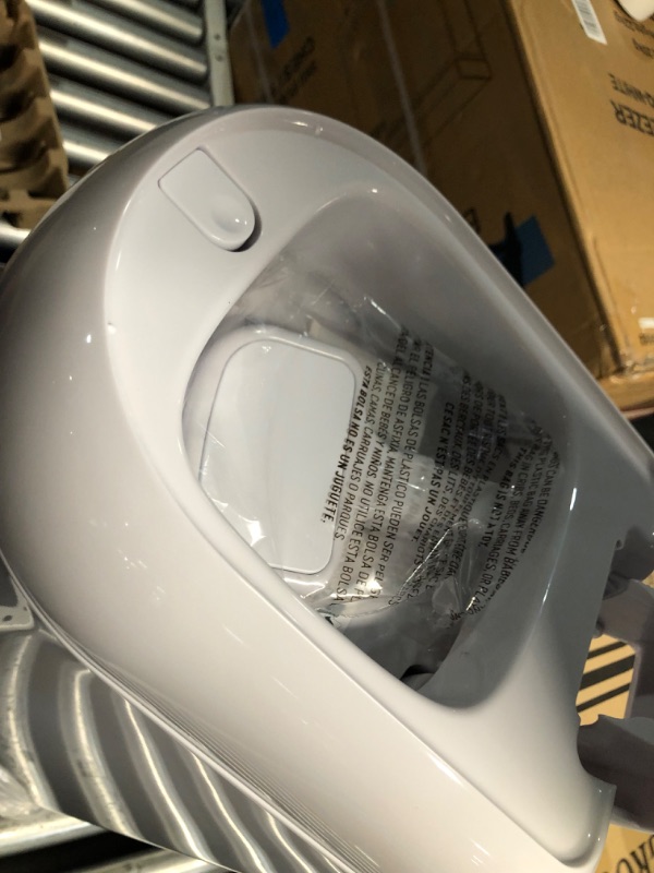 Photo 1 of Diaper Genie Platinum Pail (Lilly White) is Made of Durable Stainless Steel and Includes 1 Easy Roll Refill with 18 Bags That can Last up to 5 Months.