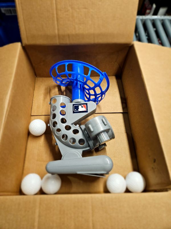 Photo 2 of **UNABLE TO TEST**
Franklin Sports MLB Electronic Baseball Pitching Machine – Height Adjustable – Ball Pitches Every 7 Seconds Pitching Machine (Includes 6 Balls)