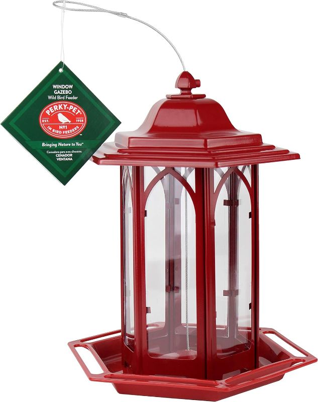 Photo 1 of **LIGHTLY BENT**
Perky-Pet GAZ02 Brick Red Gazebo Feeder