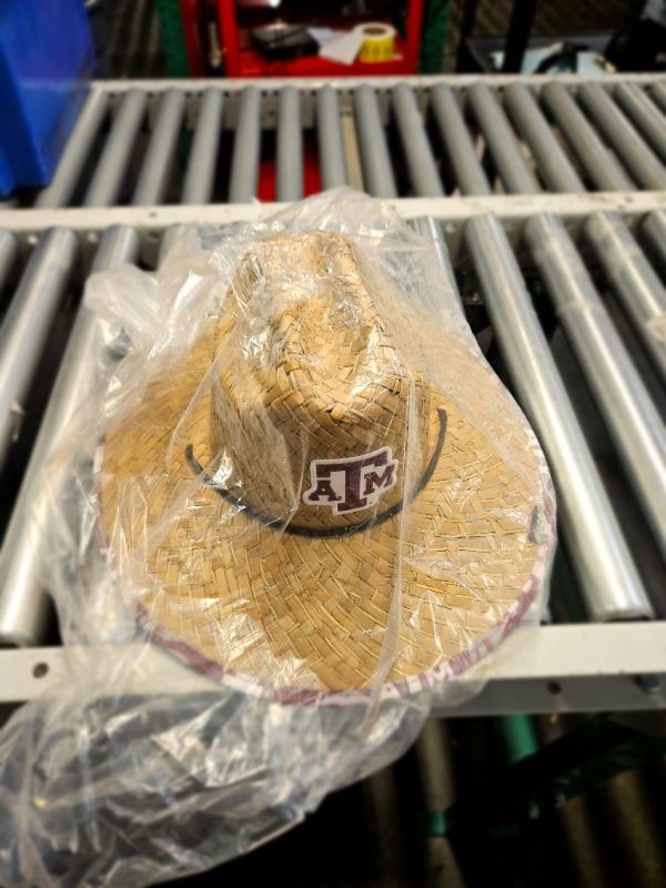 Photo 2 of foco Men's NFL Team Logo Floral Lifeguard Beach Straw Sun Hat Texas A&M Aggies One Size Team Logo