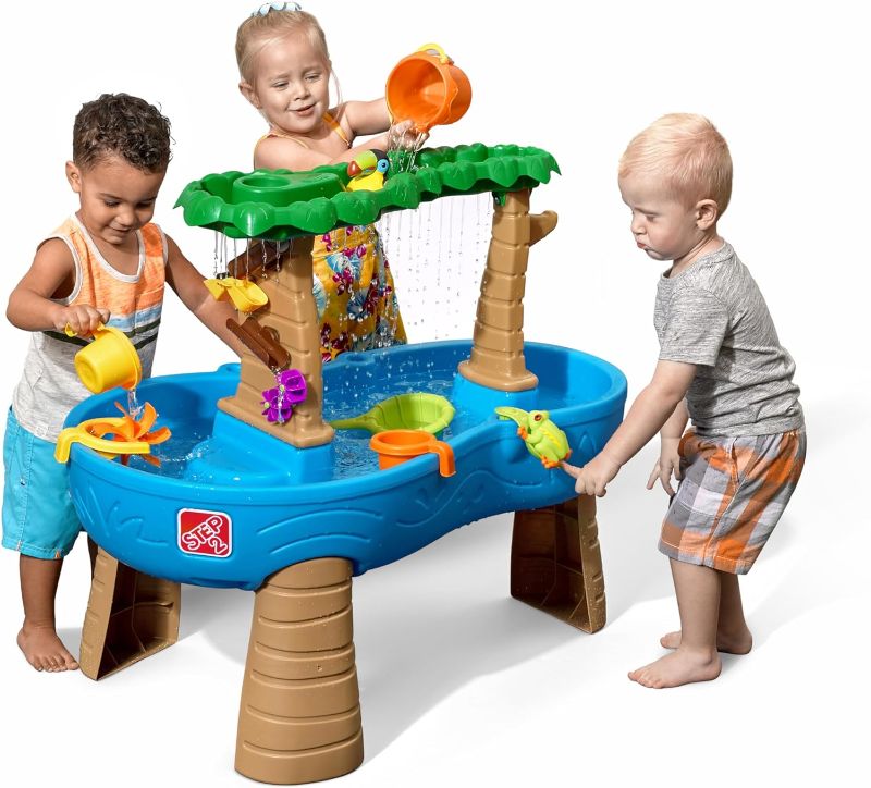 Photo 1 of **MAY BE MISSING PARTS**
Step2 Tropical Rainforest Water Table | Colorful Kids Water Play Table with 13-Pc Accessory Set, Blue & Green