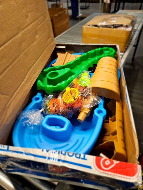 Photo 2 of **MAY BE MISSING PARTS**
Step2 Tropical Rainforest Water Table | Colorful Kids Water Play Table with 13-Pc Accessory Set, Blue & Green