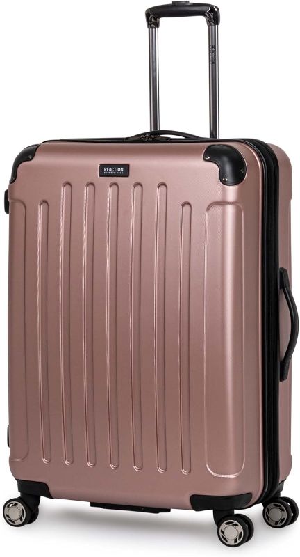 Photo 1 of Kenneth Cole REACTION Renegade Luggage Expandable 8-Wheel Spinner Lightweight Hardside Suitcase, Rose Gold, 28-Inch Checked