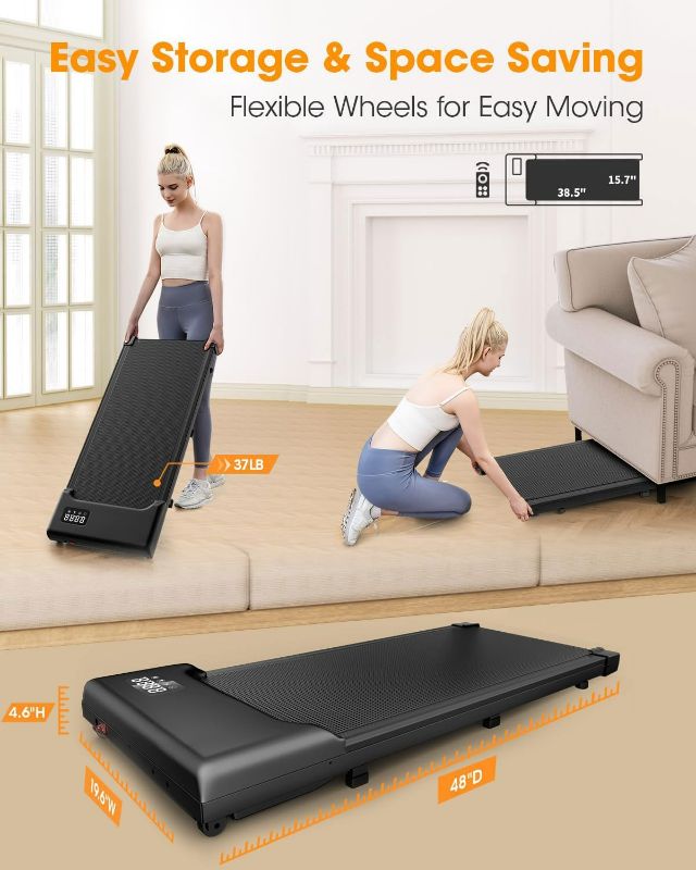 Photo 3 of (NON-REFUNDABLE) THAILE Walking Pad Treadmill, Under Desk Treadmills for Home/Office Portable Mini Treadmill with Remote Control