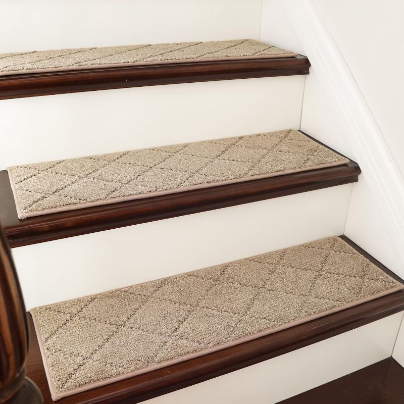 Photo 1 of ***USED - DIRTY - NO PACKAGING***
COSY HOMEER Edging Stair Treads Non-Slip Carpet Mat 28inX9in Indoor Stair Runners for Wooden Steps