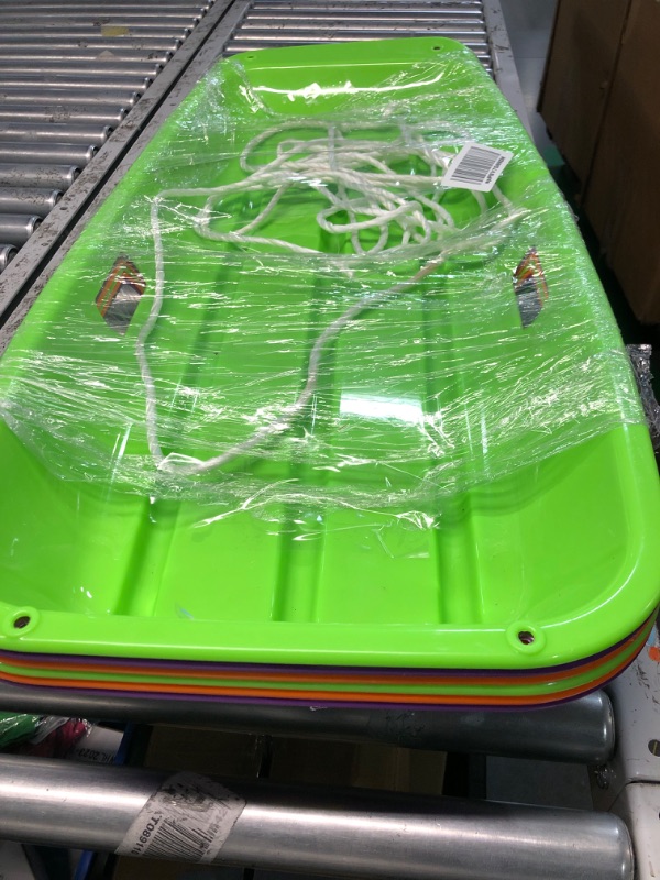 Photo 2 of (STOCK PHOTO FOR SAMPLE ONLY) - COLORFUL PLASTIC SLED WITH ROPE 