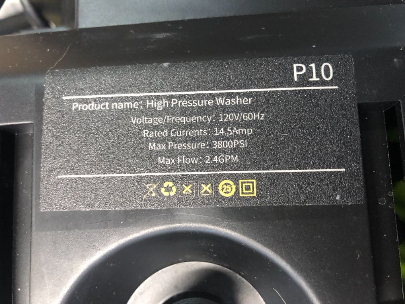 Photo 3 of ***USED - MISSING NUMEROUS PARTS - UNABLE TO TEST***
Electric High Pressure Washer - Apiuek Portable Washer with 23 FT Water Outlet & 6.6 FT Inlet Hose, 3800PSI 2.4GPM Green