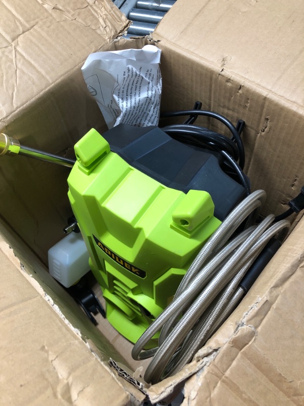 Photo 2 of **UNABLE TO TEST**
Electric High Pressure Washer - Apiuek Portable Washer with 23 FT Water Outlet & 6.6 FT Inlet Hose, 3800PSI 2.4GPM Green