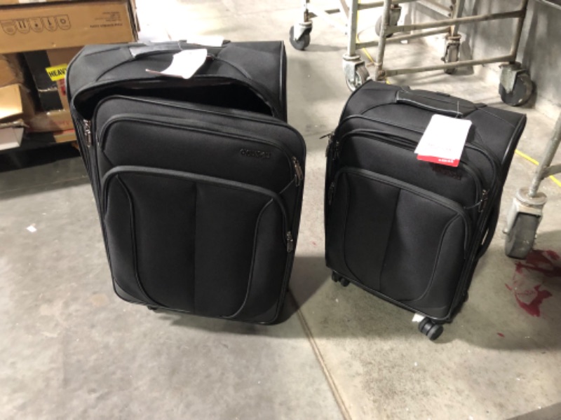 Photo 3 of ***USED - DIRTY - NO PACKAGING***
AMERICAN TOURISTER 4 KIX 2.0 Softside Expandable Luggage with Spinners, Black, 2-Piece Set (20/24 Inches)