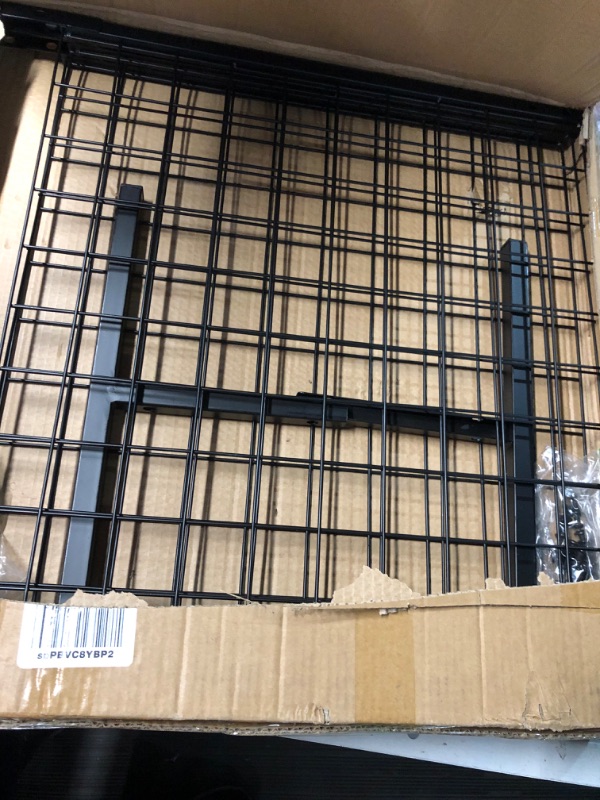 Photo 4 of 2'x 5' Three Pieces Gridwall Panels Tower with T-Base Floorstanding, Black Wire Grid Wall with Wheels Legs, Craft Fair Display Rack,Retail Display,Show Rack,Art Display Stand,Extra more 8 Pieces Hooks