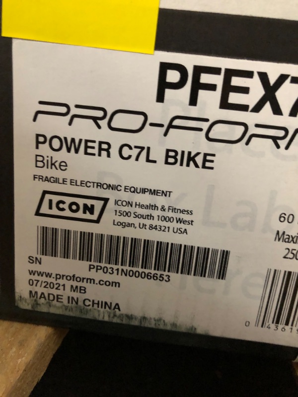 Photo 2 of **brand new still has band strap, never opened***ProForm Power C7L Smart Indoor Exercise Bike
