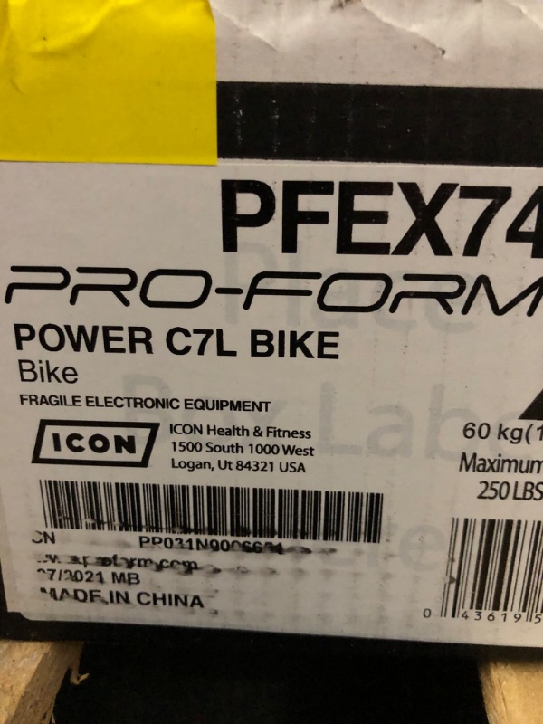 Photo 2 of **brand new still has band strap, never opened***ProForm Power C7L Smart Indoor Exercise Bike
