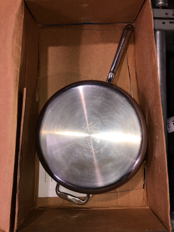 Photo 5 of (READ FULL POST) All-Clad D3 3-Ply Stainless Steel Large Weeknight Frying Pan 4 Quart Induction Oven Broil Safe 600F Pots and Pans, Cookware,Silver