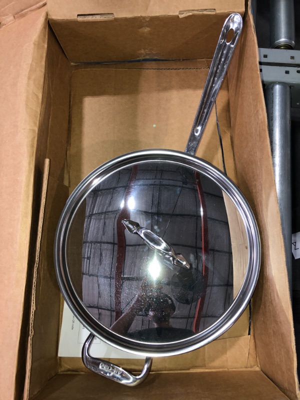 Photo 3 of (READ FULL POST) All-Clad D3 3-Ply Stainless Steel Large Weeknight Frying Pan 4 Quart Induction Oven Broil Safe 600F Pots and Pans, Cookware,Silver