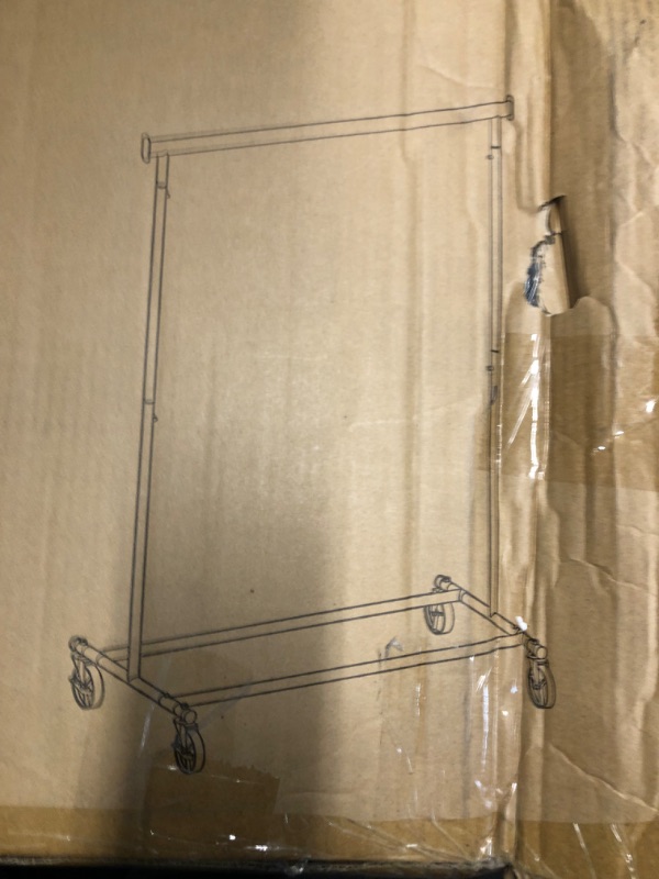 Photo 1 of ***USED - LIKELY MISSING PARTS - UNABLE TO VERIFY FUNCTIONALITY***
SONGMICS Clothes Rack with Wheels, Heavy-Duty Clothing Rack for Hanging Clothes, Portable Garment Rack, with Extendable Hanging Rail, 198 lb Load Capacity, Black UHSR13BKV1