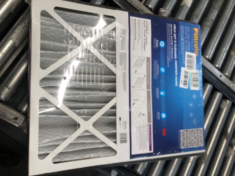 Photo 1 of **DAMAGED READ NOTES**Filtrete 20x25x5 Furnace Air Filter MPR 1550 DP MERV 12, Healthy Living Ultra Allergen Deep Pleat, 1-Pack, Fits Lennox & Honeywell Devices (exact dimensions 19.56 x 24.19 x 4.69) 1 Count (Pack of 1) 20x25x5
