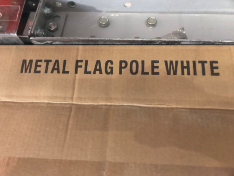 Photo 4 of Rain or Shine 5.75-ft White Metal House Flag Pole Case of 12 