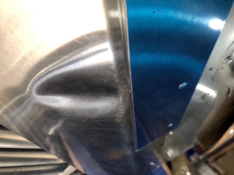 Photo 6 of **MINOR DAMAGE** Broan-NuTone Glacier Range Hood with Light, Exhaust Fan for Under Cabinet, Stainless Steel, 42-inch  *dent on top of hood - see photos*