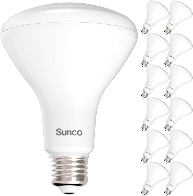 Photo 1 of **Only 10** Sunco Lighting 12 Pack BR30 LED Bulbs, Indoor Flood Lights CRI93 11W Equivalent 65W 2700K White 850 Lumens, E26 Base, 25K Lifetime Hours Interior Home Residential Dimmable Recessed Can Light Bulbs UL