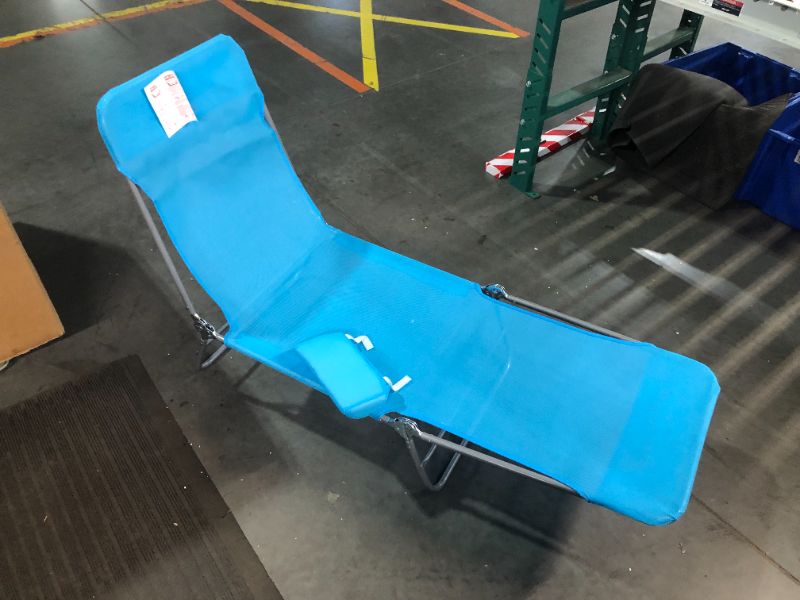 Photo 2 of ***USED - SEE PICTURES***
Outsunny Folding Chaise Lounge Pool Chairs, Outdoor Sun Tanning Chairs with Pillow, Reclining Back, Steel Frame & Breathable Mesh for Beach, Yard, Patio, Blue