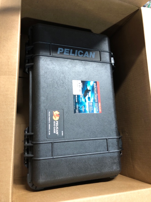 Photo 2 of Pelican 1510 Case With Foam (Black) Black Case Only With Foam