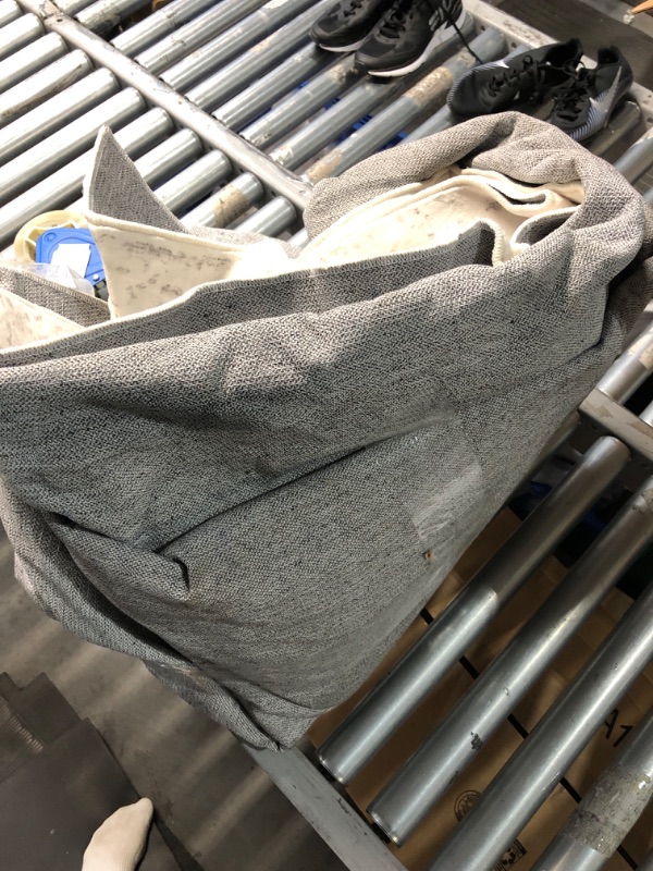 Photo 1 of Washable Area Rug for Living Room - Stain Resistant Urtla Thin Rugs with Non Slip Rubber Backing - Indoor Floor Carpet for Dining Room Home Office Dorm (Grey/White, 8x10 Feet) 8x10 Feet Grey/White