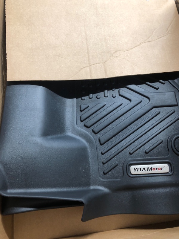 Photo 2 of YITAMOTOR Floor Mats Compatible with F250/F350, Custom Fit Floor Liners for 2017-2022 Ford F-250/F-350 SuperCrew Cab, 1st & 2nd Row All Weather Protection , Black