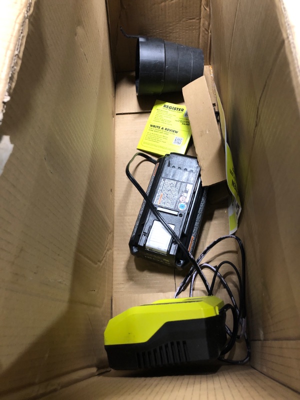 Photo 3 of ***USED - POWERS ON - UNABLE TO TEST FURTHER***
40V HP Brushless Whisper Series 160 MPH 650 CFM Cordless Battery Leaf Blower with 4.0 Ah Battery and Charger