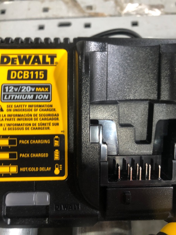 Photo 4 of (not functional)(sold for parts/repair) DeWalt DCK2100D1T1 2-Tool 20-Volt Cordless Impact & Hammer Drill/Driver Combo Kit