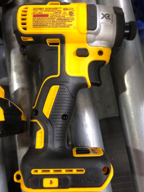 Photo 3 of (not functional)(sold for parts/repair) DeWalt DCK2100D1T1 2-Tool 20-Volt Cordless Impact & Hammer Drill/Driver Combo Kit