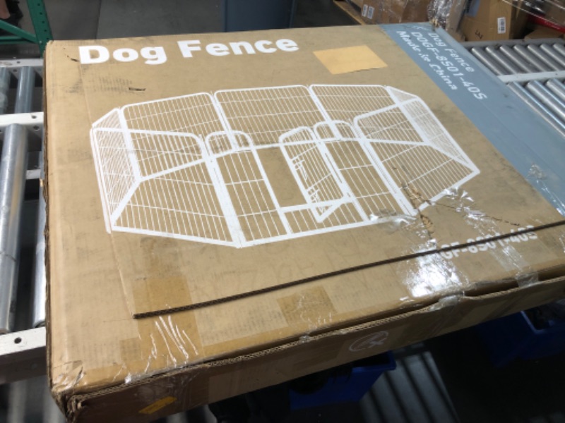 Photo 3 of ***USED - LIKELY MISSING PARTS - UNABLE TO VERIFY FUNCITONALITY***
Sweetcrispy Dog Playpen Indoor - Pet Fence Exercise Pen for Yard Gate 8 Panels Foldable Puppy Playpens with Doors Metal Dog Pen for Camping, RV, Outdoor, Small/Medium/Large Pets, 40” Heigh